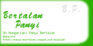 bertalan panyi business card